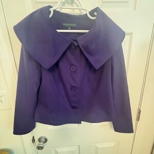 Harve Benard Deep Purple Women's Cape Jacket. Large